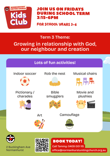 Kids Club Term 3 activities